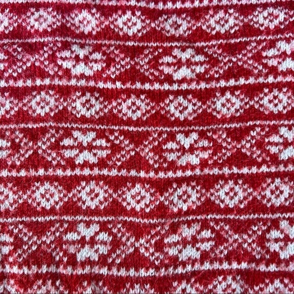 Gap Kids Fair Isle Knit Sweater XS (4-5) Holiday Christmas Red White Long Sleeve - Picture 5 of 8